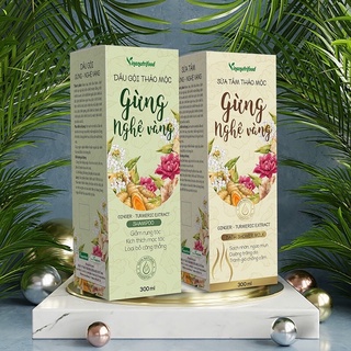 Dầu gội - sữa tắm thảo mộc gừng nghệ vàng
