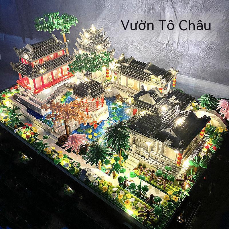 Tương thích với khối Lego 10.000 viên Vườn Tô Châu Tòa nhà khó Người lớn Xếp hình Bé trai Lắp ráp 8 Đồ chơi 12