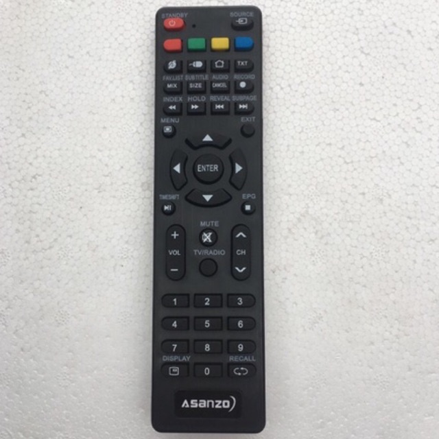 Điểu Khiển Tivi Asanzo- Remote asanzo ngắn