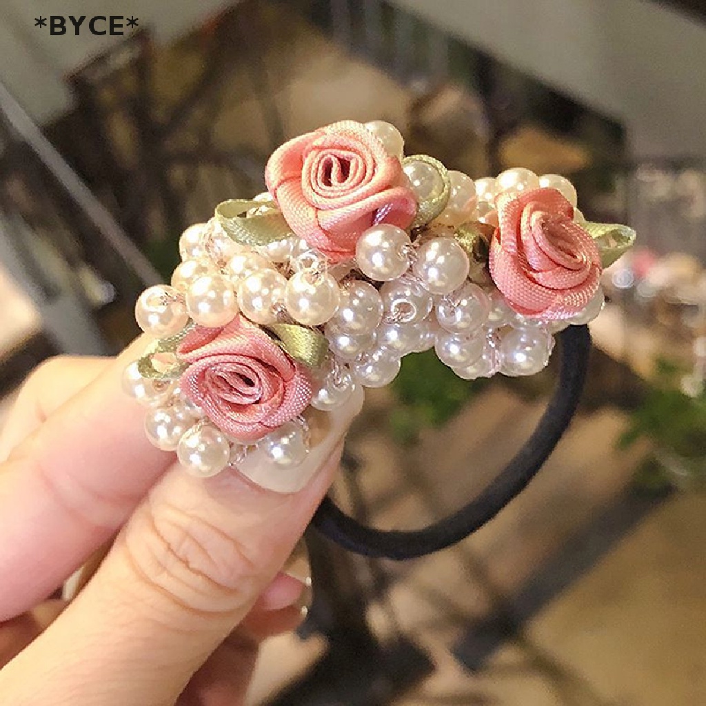 Dây Cột Tóc Co Giãn Đính Hạt Ngọc Trai