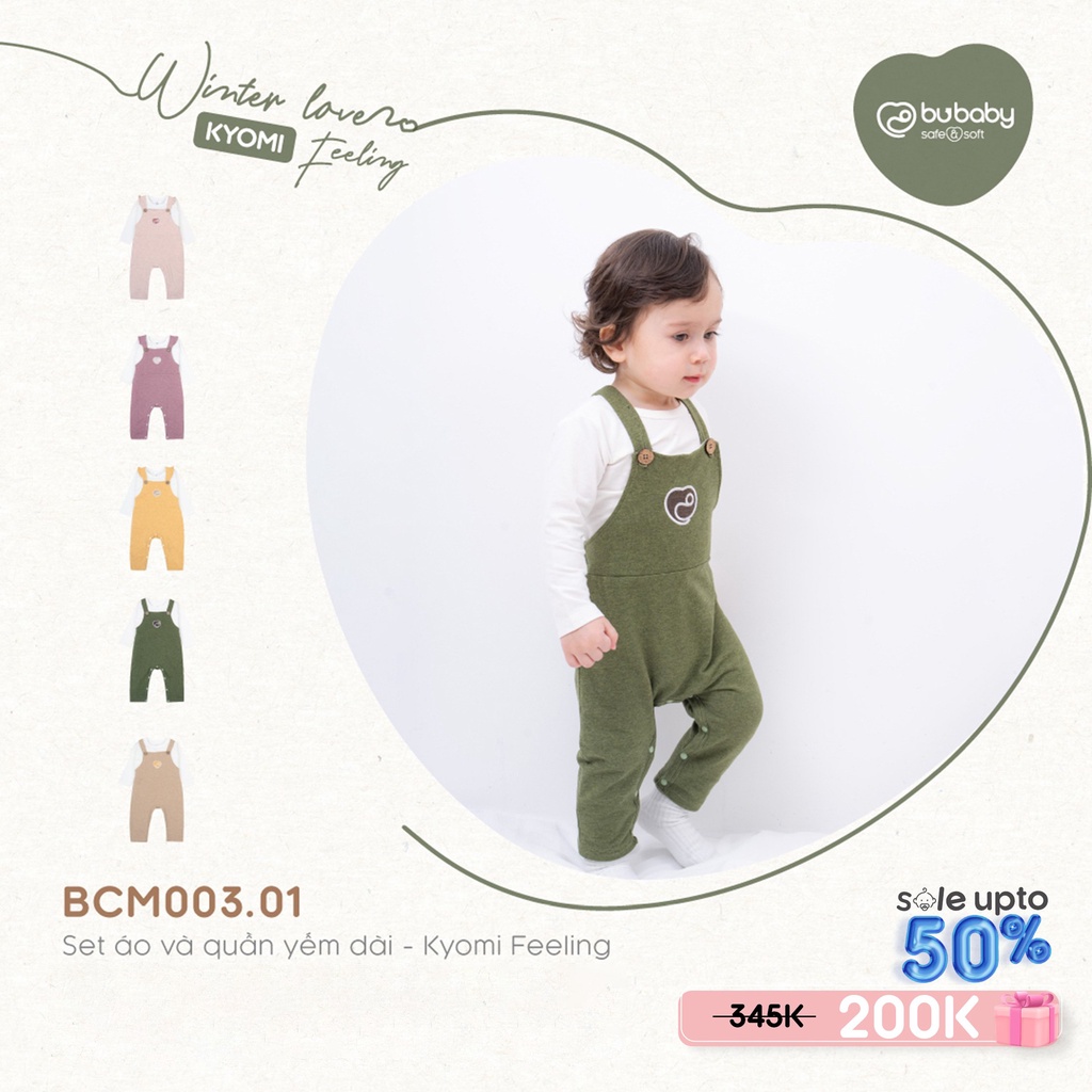[CHÍNH HÃNG] Set áo và quần yếm dài trẻ em Kyomi Feeling BCM003.01 Bu