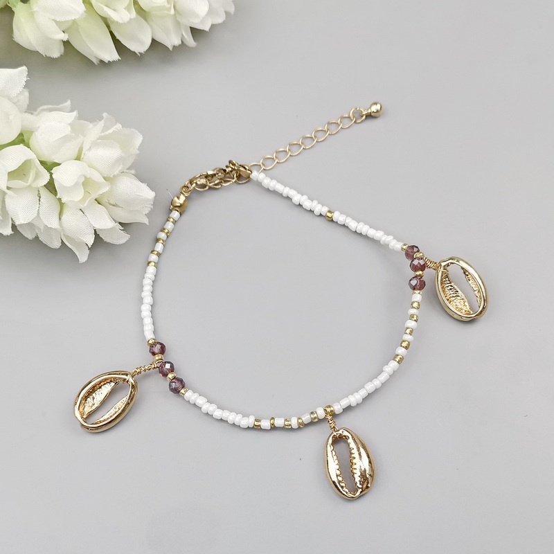 Bộ Trang Sức Vòng Đeo Tay/Vòng Tay/Vòng cổ Hình Vỏ Sò Thời Trang Cho Đi Biển YKD