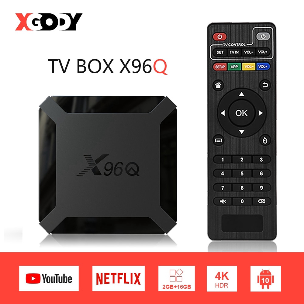 Đầu Tv Box Android 10 Tv Box X96Q Rockchip H313 4k Hdr Media Player 2gb 16gb Wifi 1080p Tiện Dụng