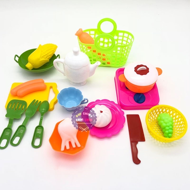 Bộ đồ chơi nấu ăn Bằng nhựa Ngọc Bích - Đồ chơi nấu ăn Việt Nam - Đồ hàng trẻ em