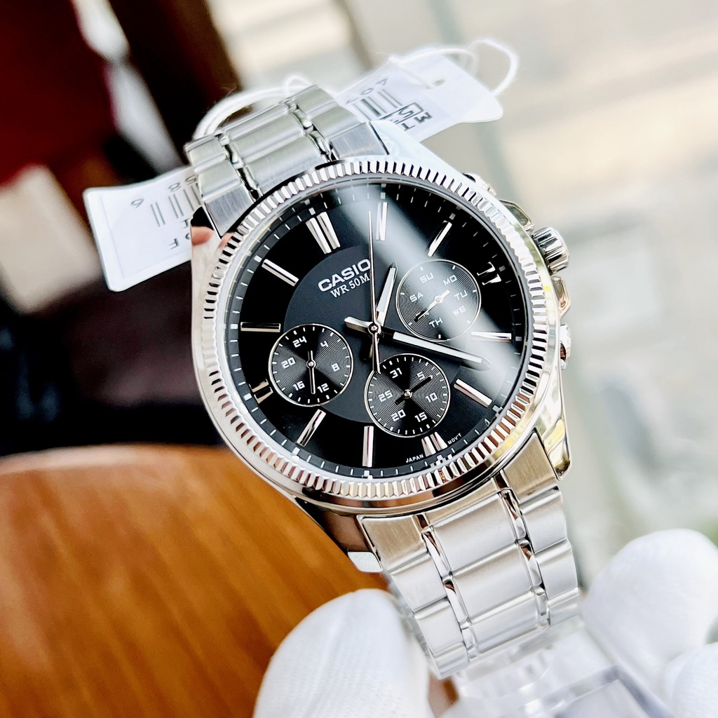 Đồng hồ kim nam dây thép Casio MTP 1375D 1A