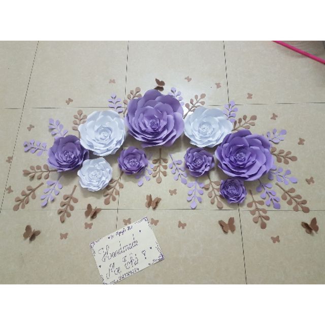 làm hoa giấy dán tường