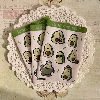 Set sticker Bơ Biểu Cảm dễ thương dùng trang trí sổ bullet journal đáng yêu