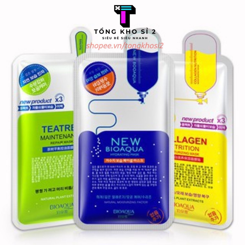 PVN2285 Mặt nạ dưỡng da Mediheal Teatree, Vita Lightbeam, Placenta Revital và Collagen EX Essential Mask 24ml T2