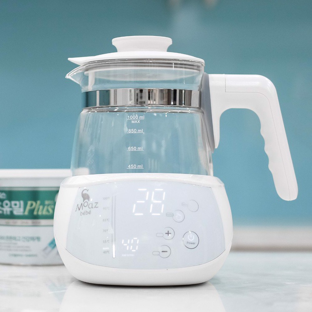 [Hàng chính hãng] Bình đun nước đa năng pha sữa thông minh cho bé Moaz Bebe MB-012 - có khử clo, dùng pha trà, cafe