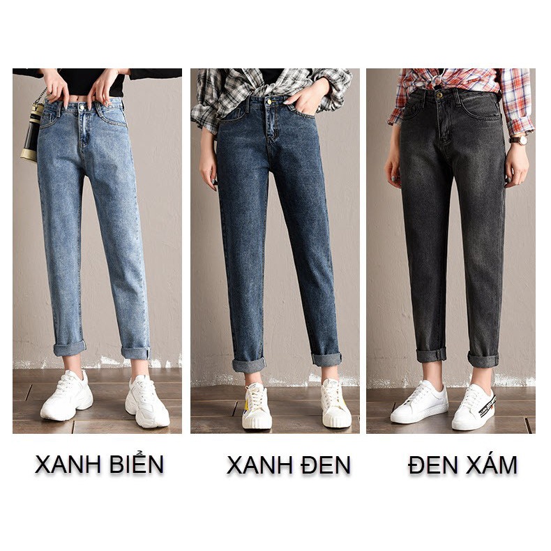 Q6003 - Quần baggy jean lưng cao nữ hàng nhập