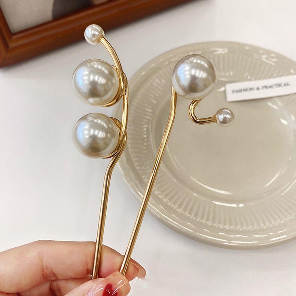 Trâm Cài Tóc Hợp Kim Đính Ngọc Trai Giả Phong Cách Cổ Điển Thời Trang Hàn Quốc Cho Nữ