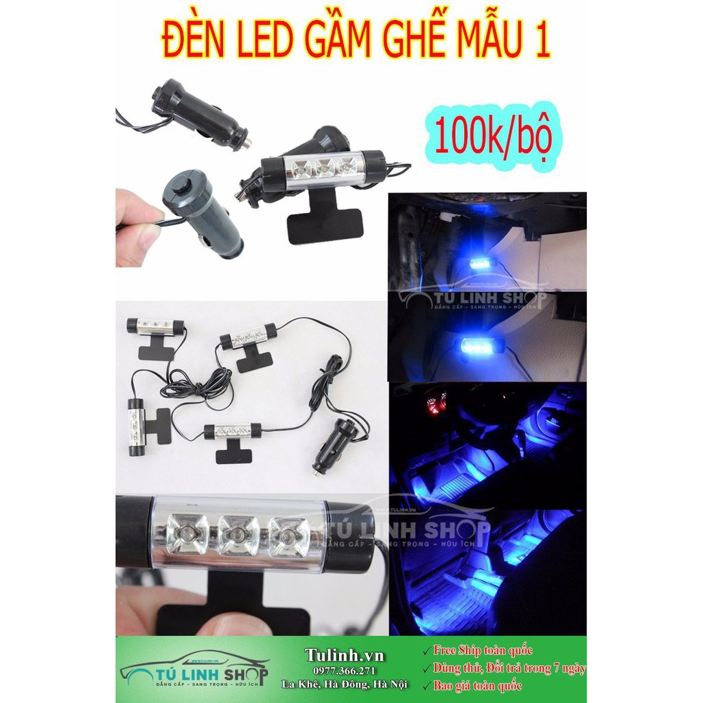 [Mã LIFEAUMAY giảm 10% tối đa 30k đơn 150k] Đèn Led gầm ghế ô tô, xe hơi nhiều mẫu lựa chọn