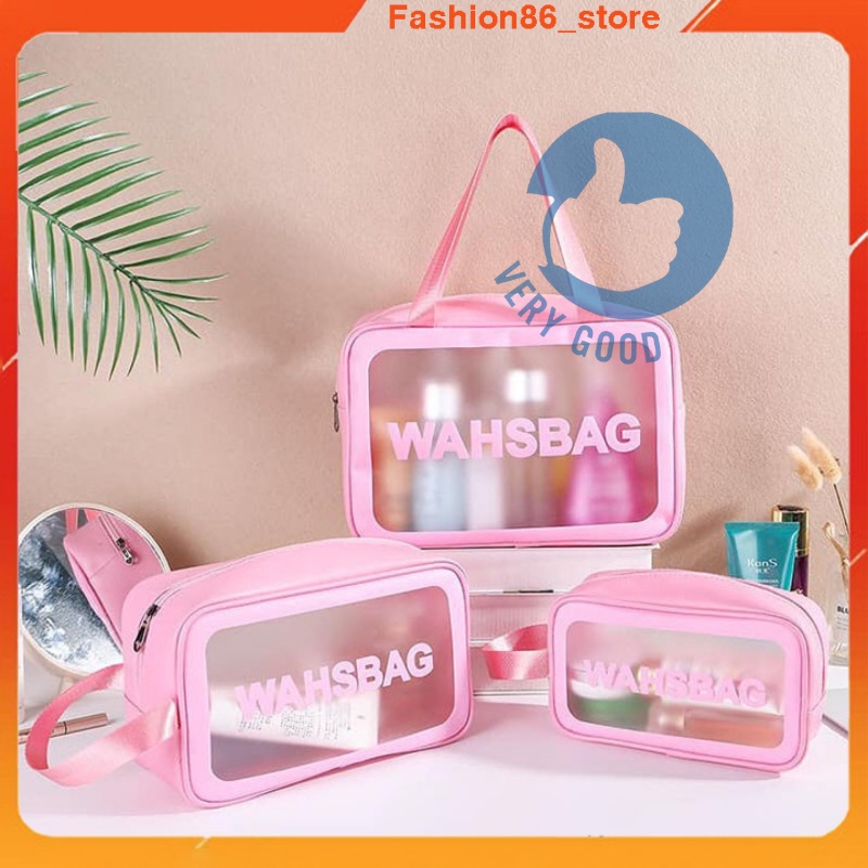 Túi đựng đồ đạc đựng mỹ phẩm đồ trang điểm du lịch washbag trong suốt, chống thấm nước HL8