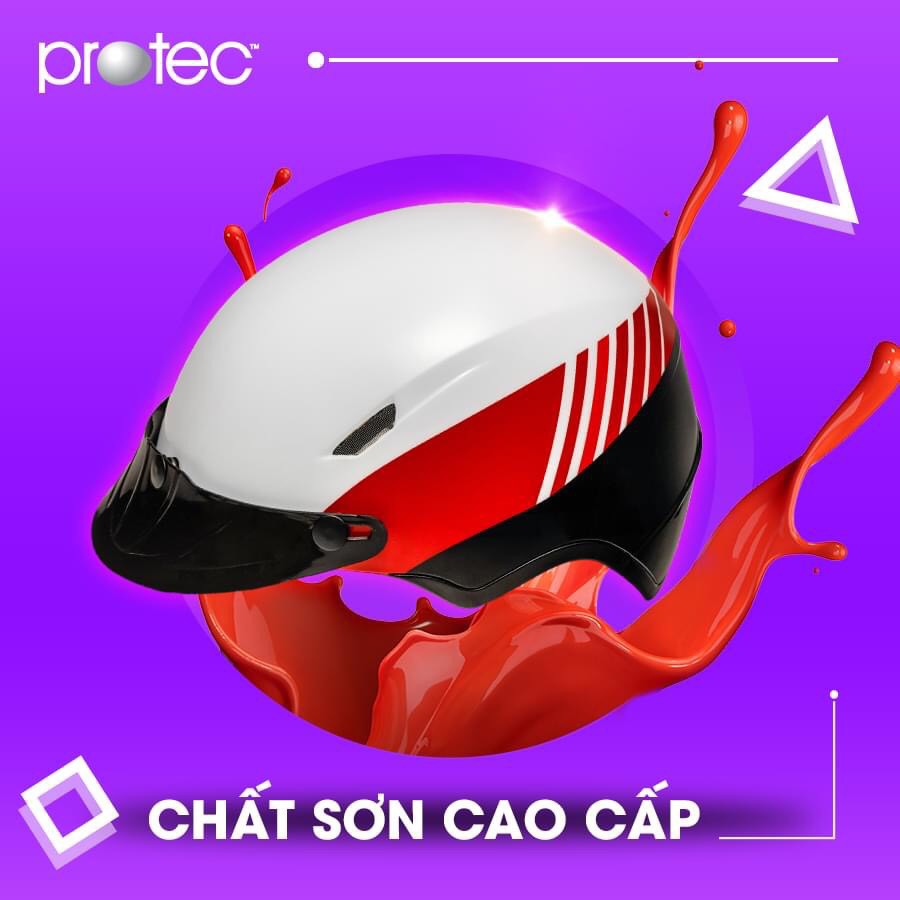 Mũ bảo hiểm đi xe máy Protec SIÊU NHẸ chỉ 350gram