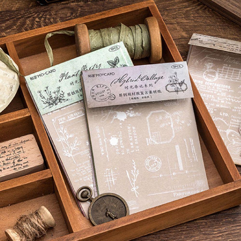 Bộ 9 Giấy Note Trang Trí Sổ Tay DIY Phong Cách Vintage