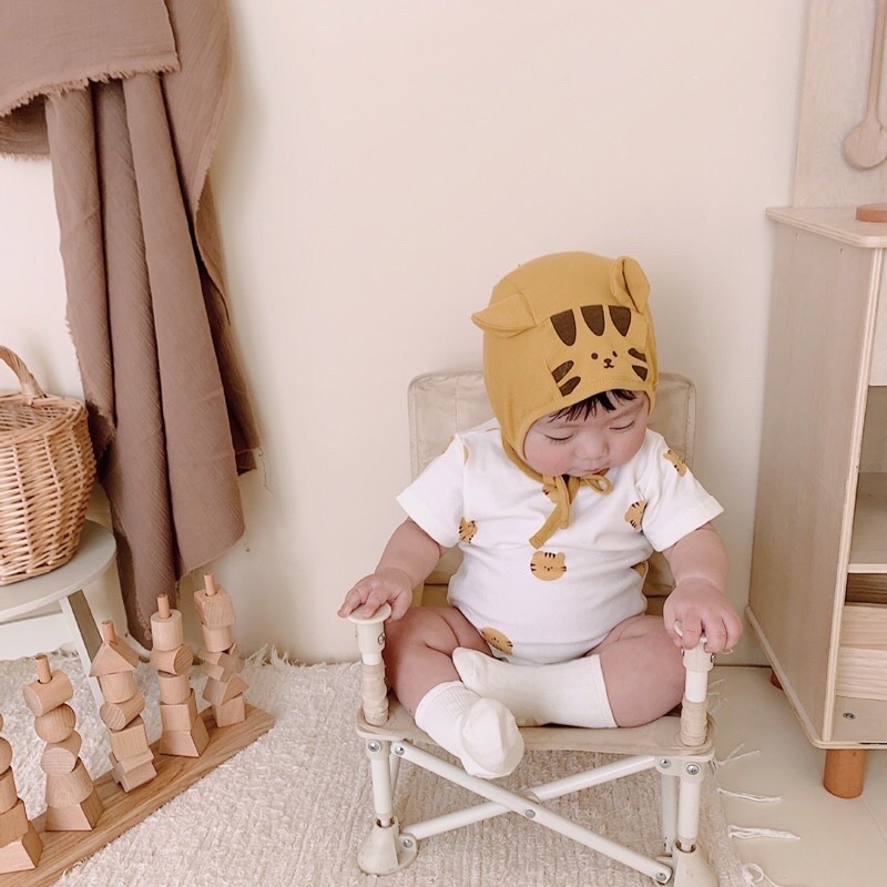 Sét bộ body mèo + mũ cho bé