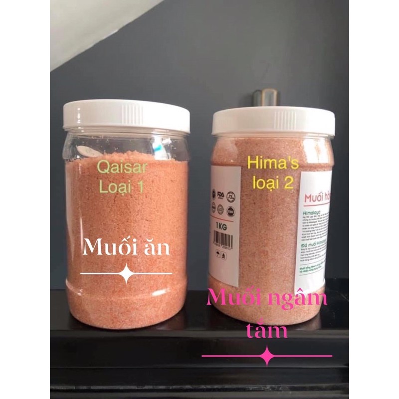 Muối Hồng himalaya Hima (muối loại 2) hộp 1 kg