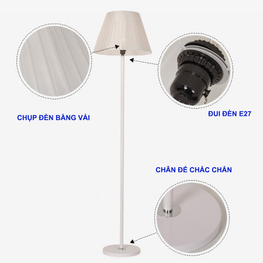 Đèn cây đứng phòng ngủ, đèn cây seka dáng thẳng