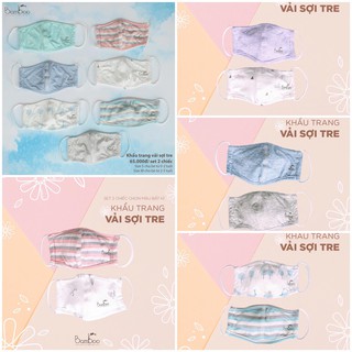 Khẩu trang vải sợi tre kháng khuẩn 3 lớp cho bé Bamboo by LIl