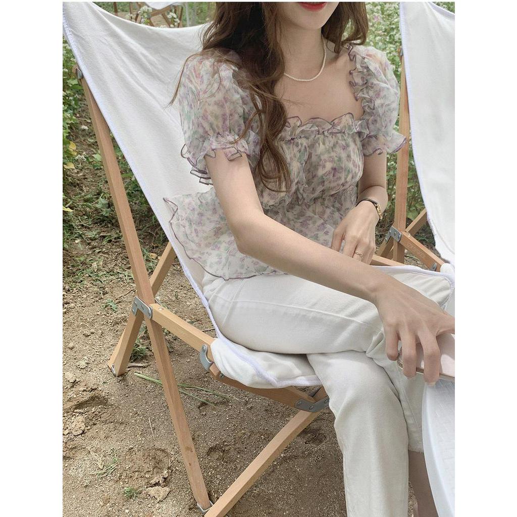 Áo Sơ Mi Ngắn In Họa Tiết 52584 Thời Trang Hàn Quốc