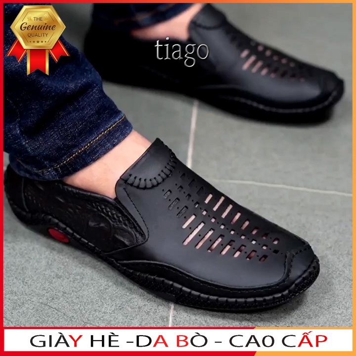 giày mọi nam da bò đế cao su đã khâu siêu bền -bh 12 tháng-p02