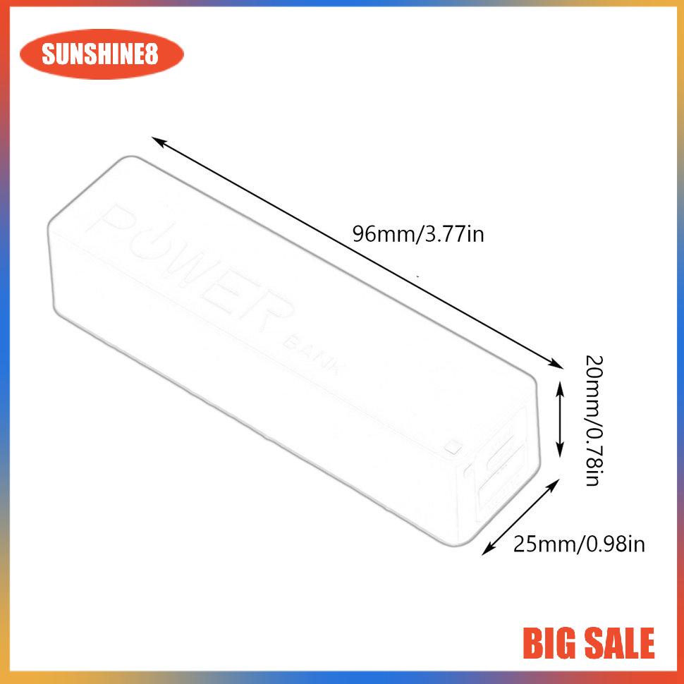 【SUN】[NEW]2600MAH 1*18650 External Power Bank Backup Battery Charger Power Bank Case