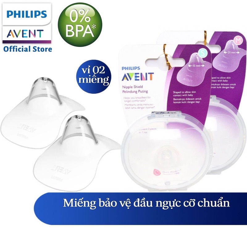 Núm trợ ty Philips Avent - Hộp 2 cái