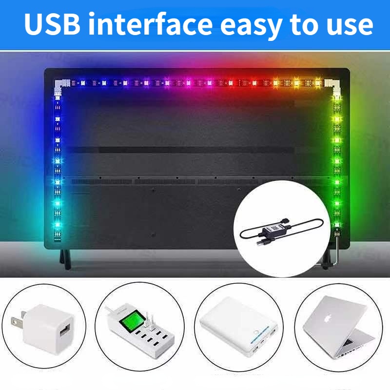 Bộ Dây Đèn LED 5050 RGB 5V IP65 IP20 Bluetooth Điều Khiển Bằng APP Chuyên Dụng