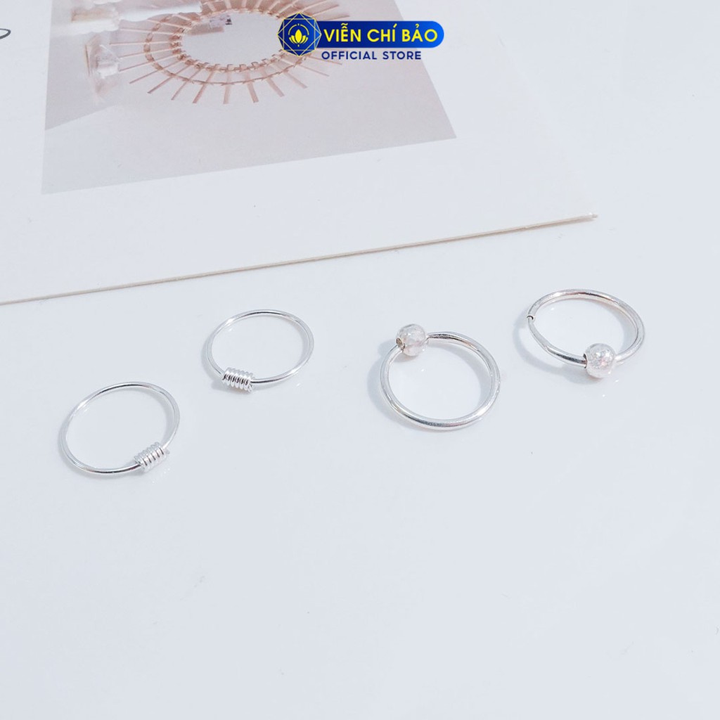 Bông tai bạc nữ chất liệu bạc 925 thời trang phụ kiện trang sức nữ thương hiệu thương hiệu Viễn Chí Bảo B400360*