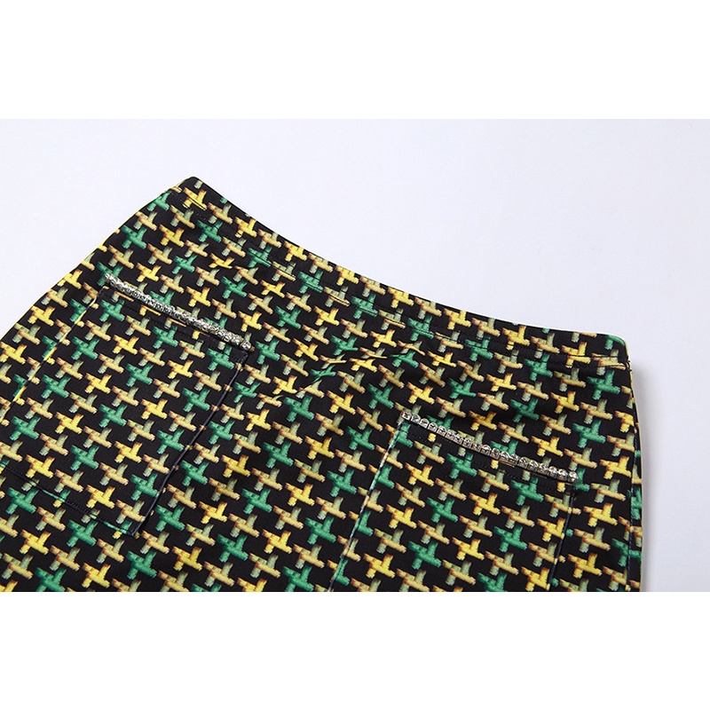 Set Áo Tank Top Kẻ Sọc + Chân Váy Lưng Cao Thiết Kế Quyến Rũ Thời Trang Cho Nữ