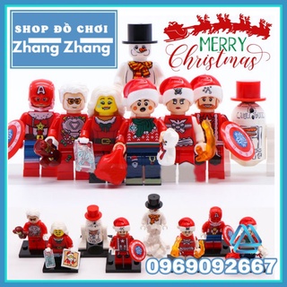 Đồ chơi Xếp hình mô hình Giáng sinh Christmas Siêu anh hùng Marvel Lễ phục sinh Minifigures Xinh X0275