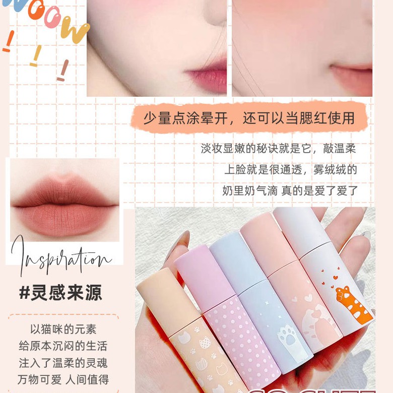 Son Nhũ Dạng FAICCIA Lỏng Màu Nhung Mờ Thời Trang+Phấn Má Hồng | BigBuy360 - bigbuy360.vn