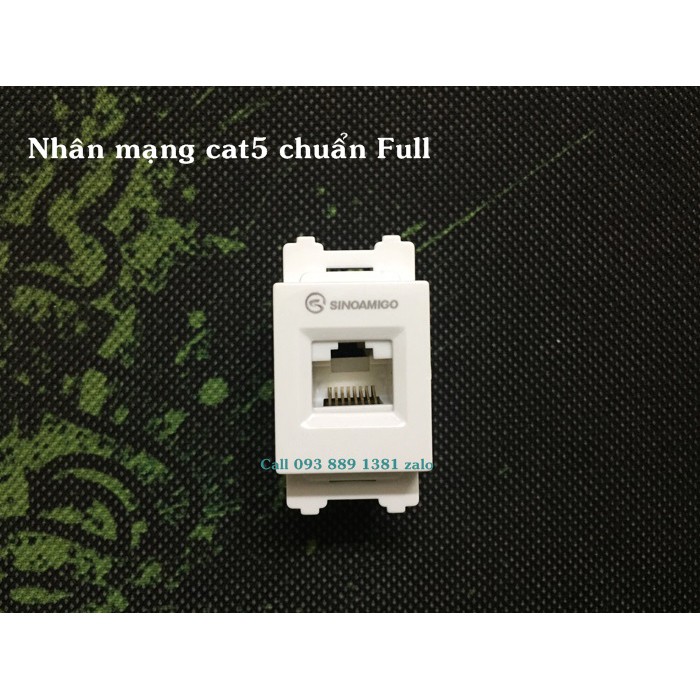 [Ảnh thật] Nhân mạng/ ổ mạng RJ45 cat6 chuẩn Full lắp âm tường, âm bàn