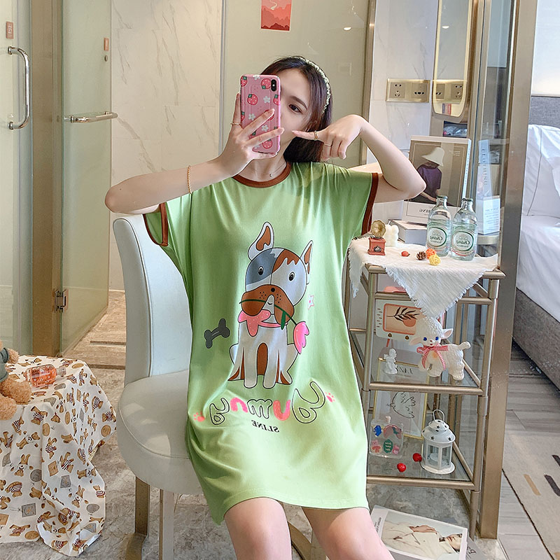 Đầm Ngủ Ngắn Tay Size Lớn Xinh Xắn Dành Cho Nữ / Size M-3Xl | BigBuy360 - bigbuy360.vn