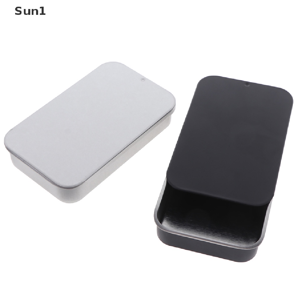 Sun1 &gt; Hộp Thiếc Nhỏ Có Nắp Trượt Đựng Sáp Dưỡng Râu / Kem Dưỡng Ngọt 8x5x1.5cm