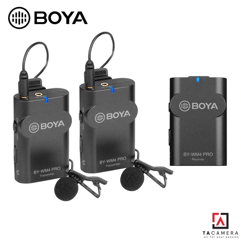 Micro Không Dây Boya BYWM4 ProK2 ( TX+TX+RX ) Chính Hãng