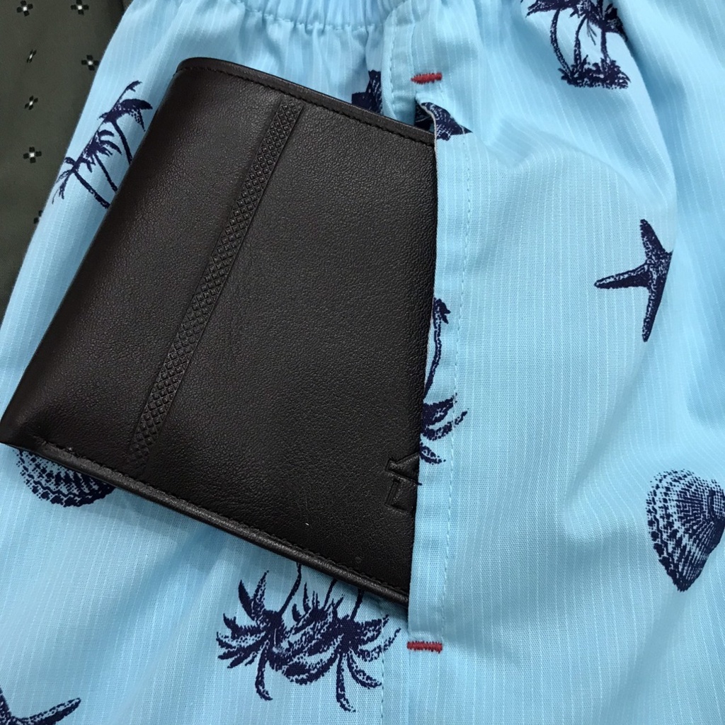 Quần đùi ngủ nam kate mặc nhà có túi tiện lợi màu trơn basic 40-90kg