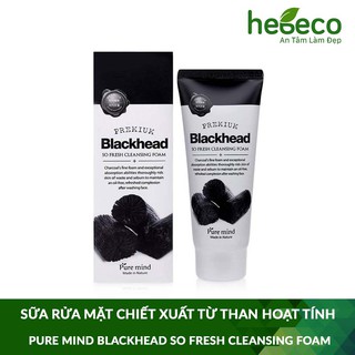 Sữa Rửa Mặt Than Hoạt Tính Pure Mind Blackhead So Fresh Cleansing Foam 100ml