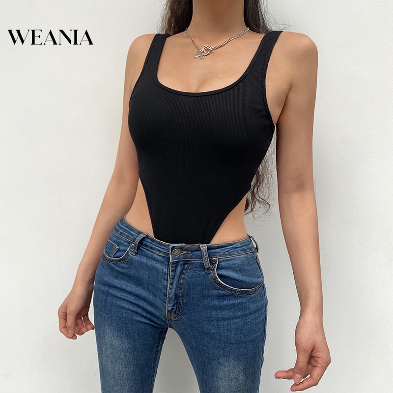 Bodysuit Lưng Cao Thiết Kế Khoét Sâu Quyến Rũ