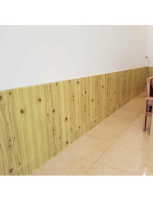 Xốp dán tường giả gỗ - 6mm cam kết hàng có keo dán sẵn | BigBuy360 - bigbuy360.vn