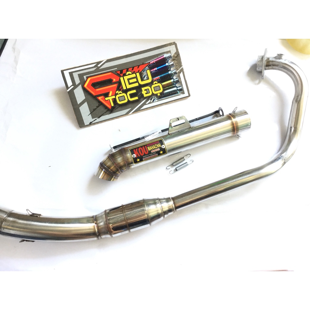 Pô kou ful cổ bầu hơi inox gắn cho nhiều loại xe