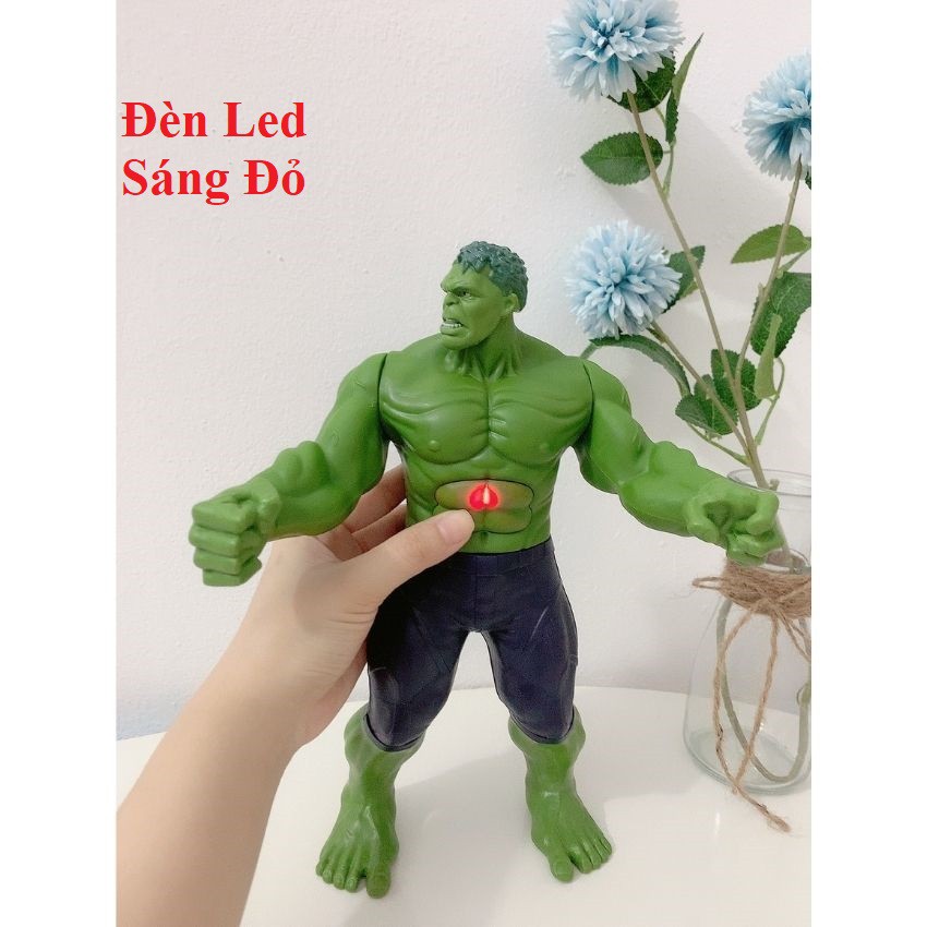 Đồ Chơi Mô Hình Hulk - Khổng Lồ Xanh Nhựa Đặc Cao 30cm Có Đèn Led Đỏ Và Phát Nhạc Cao Cấp - MEOMEOSHOP2021