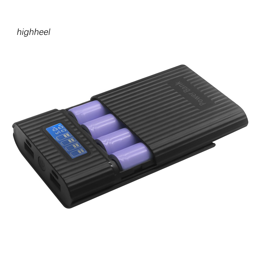 【OPHE】4 Slot 18650 Battery Charger LCD Display DIY Mobile Power Bank Case Enclosure