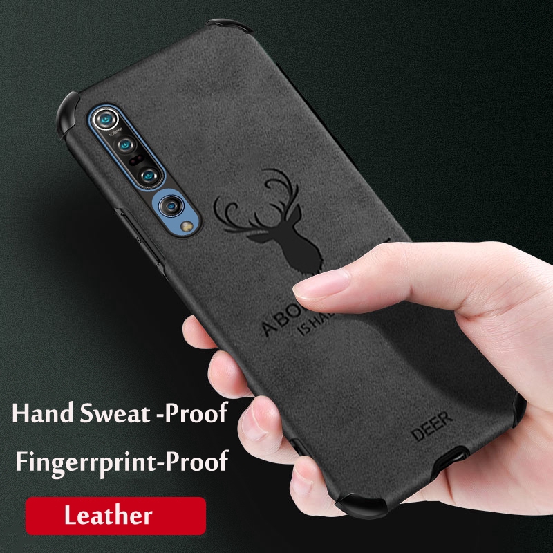 Ốp điện thoại da viền silicon dẻo khắc hình hươu chống sốc cho Xiaomi Mi 11 Pro 10 Lite Poco F3