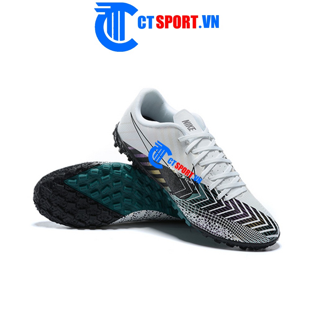 Giày đá bóng Mercurial Superfly 7 Elite MDS003 CTSPORT trắng mũi đen cao cổ TF