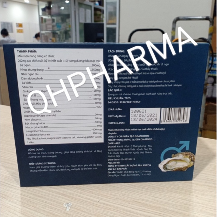 Viên bổ thận HÀU BIỂN hộp 60 viên giúp bổ thận,tăng cường sức khỏe