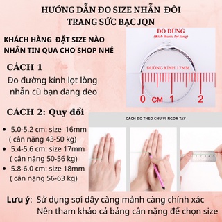 Nhẫn Đôi JQN Nhẫn Cặp Tình Yêu D11