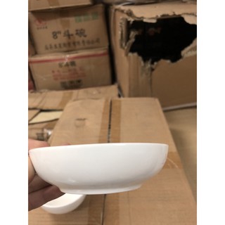 Dĩa tương sứ trắng