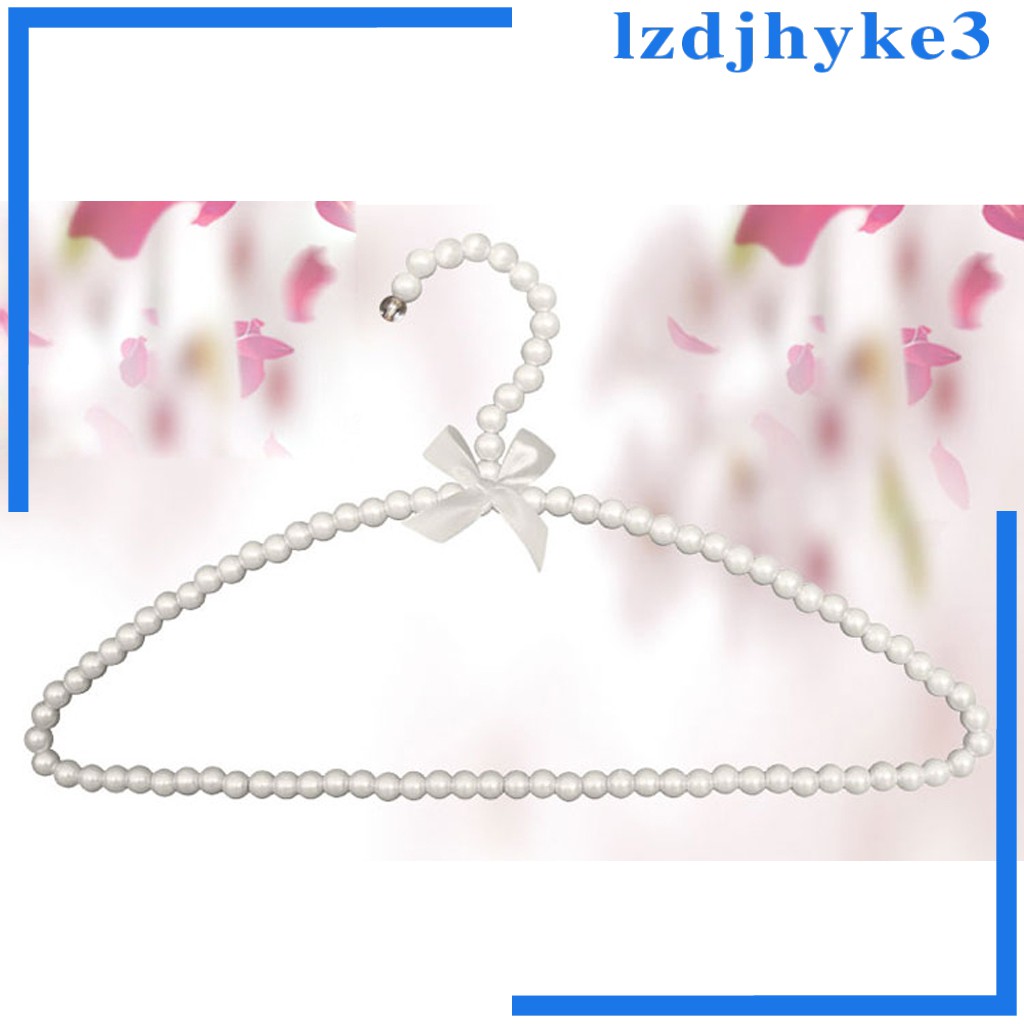 Móc Treo Quần Áo Đính Hạt Ngọc Trai Màu Trắng 39cm Enjoylife