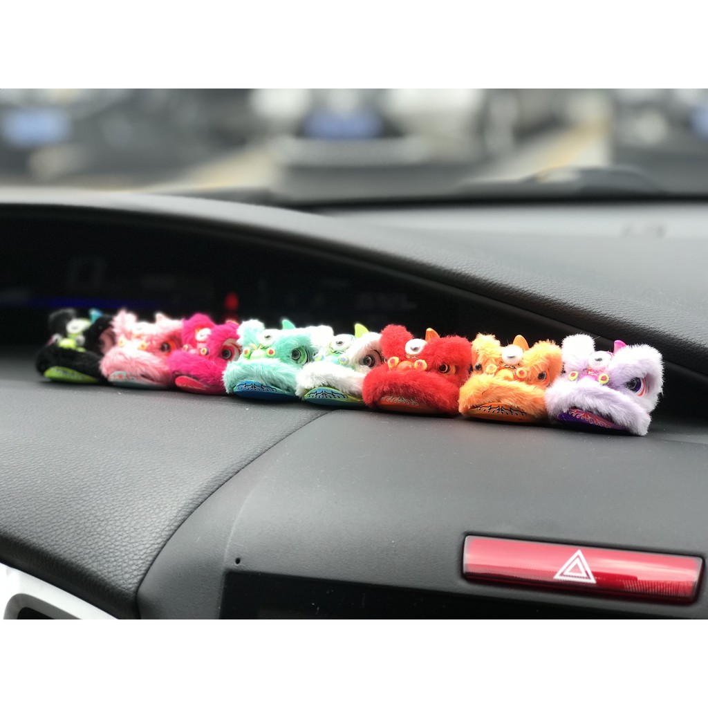 毛毛-粉色 Móc Khóa Resin Hình Sư Tử Nhảy Múa Thời Trang